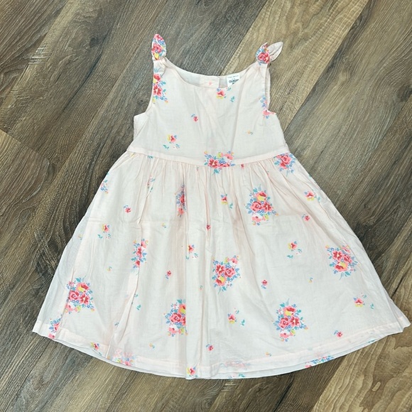 OshKosh B’Gosh Girls pink beautiful floral dress size 3T. 100% cotton lined - Picture 1 of 11
